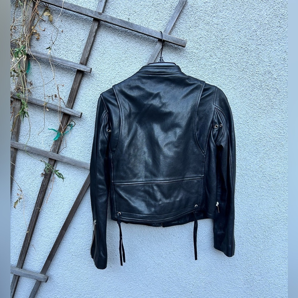 Anine Bing Bowie Leather Biker Jacket in Black - Picture 14 of 16